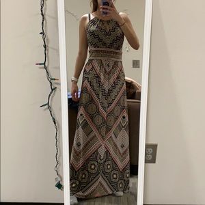 multi colored maxi dress